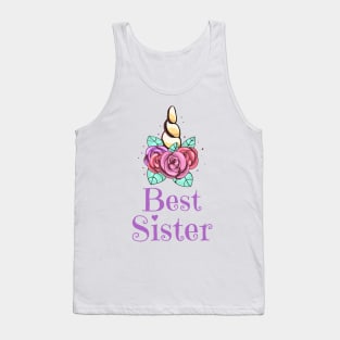 Best Sister Unicorn Family Siblings Tank Top